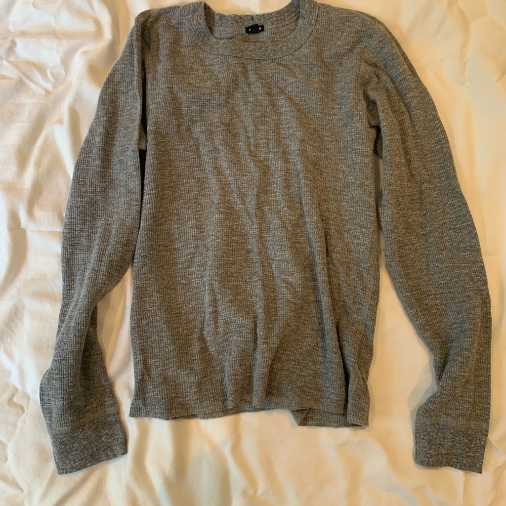 Monrow Grey Waffle Shirt - size S - Worn once